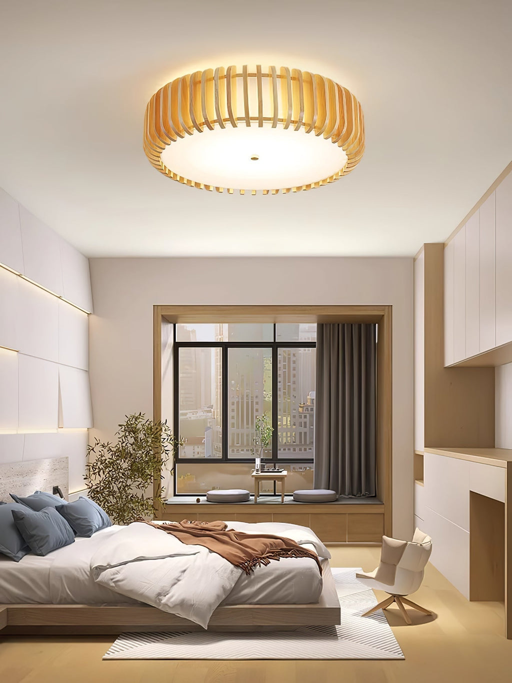 Vezorus Plafonnier en Bois Premium Élégance - Neutralighting