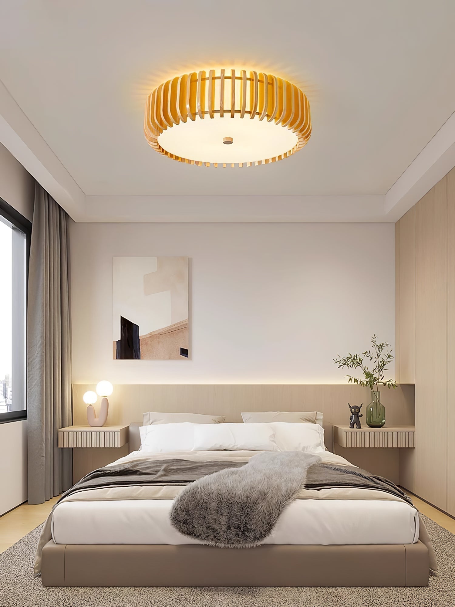 Vezorus Plafonnier en Bois Premium Élégance - Neutralighting