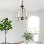 Vivinir Suspension Vintage Industrielle Aura Farmhouse en Bois et Métal - Neutralighting