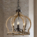 Vivinir Suspension Vintage Industrielle Aura Farmhouse en Bois et Métal - Neutralighting