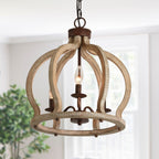Vivinir Suspension Vintage Industrielle Aura Farmhouse en Bois et Métal - Neutralighting