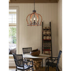 Vivinir Suspension Vintage Industrielle Aura Farmhouse en Bois et Métal - Neutralighting
