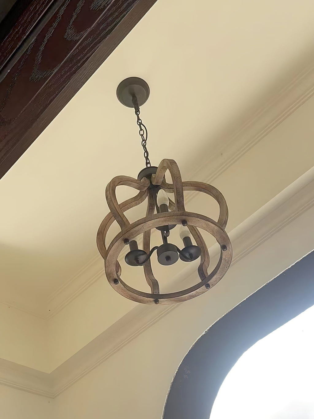 Vivinir Suspension Vintage Industrielle Aura Farmhouse en Bois et Métal - Neutralighting