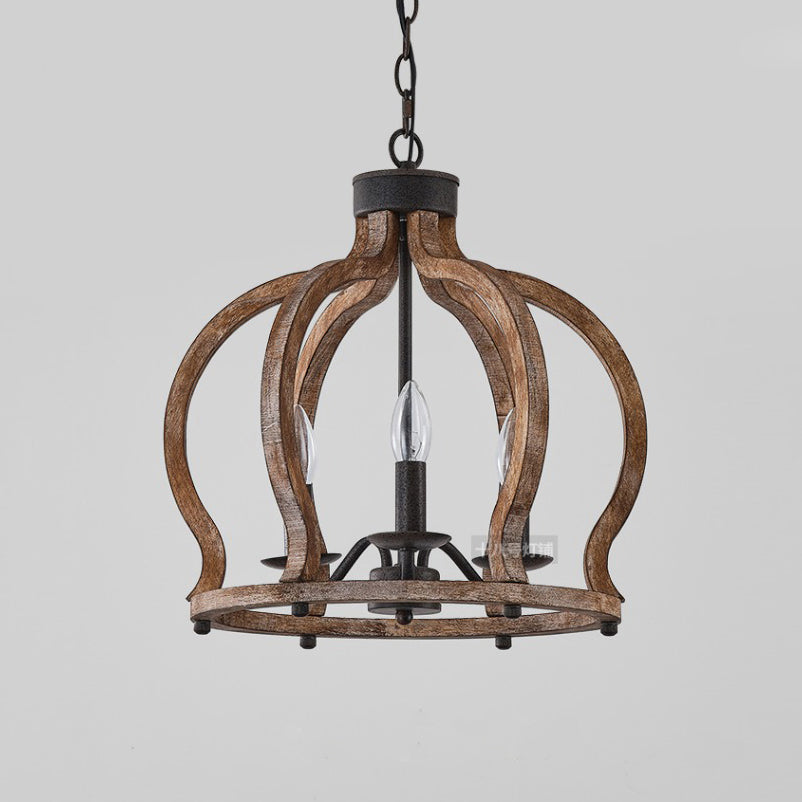 Vivinir Suspension Vintage Industrielle Aura Farmhouse en Bois et Métal - Neutralighting