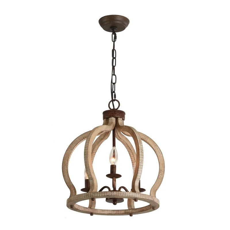 Vivinir Suspension Vintage Industrielle Aura Farmhouse en Bois et Métal - Neutralighting