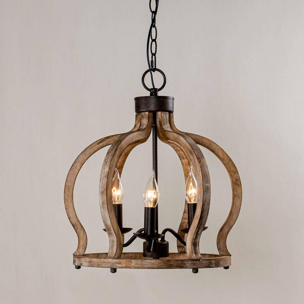 Vivinir Suspension Vintage Industrielle Aura Farmhouse en Bois et Métal - Neutralighting