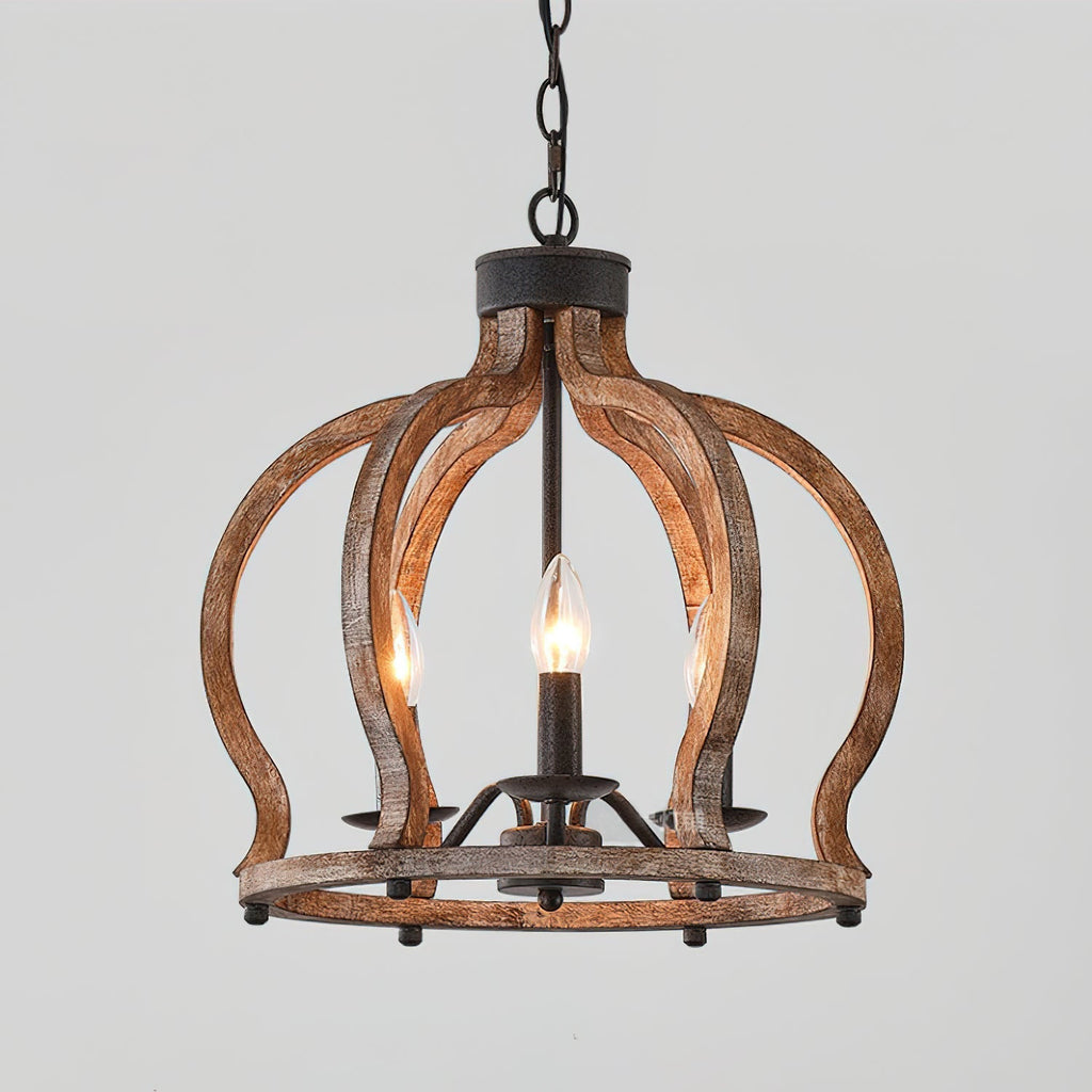Vivinir Suspension Vintage Industrielle Aura Farmhouse en Bois et Métal - Neutralighting