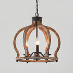 Vivinir Suspension Vintage Industrielle Aura Farmhouse en Bois et Métal - Neutralighting