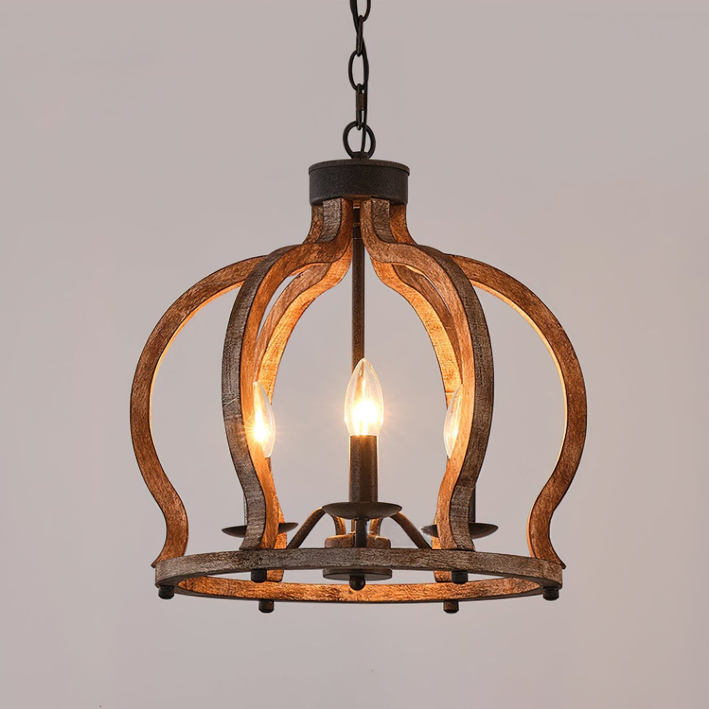 Vivinir Suspension Vintage Industrielle Aura Farmhouse en Bois et Métal - Neutralighting