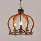 Vivinir Suspension Vintage Industrielle Aura Farmhouse en Bois et Métal - Neutralighting