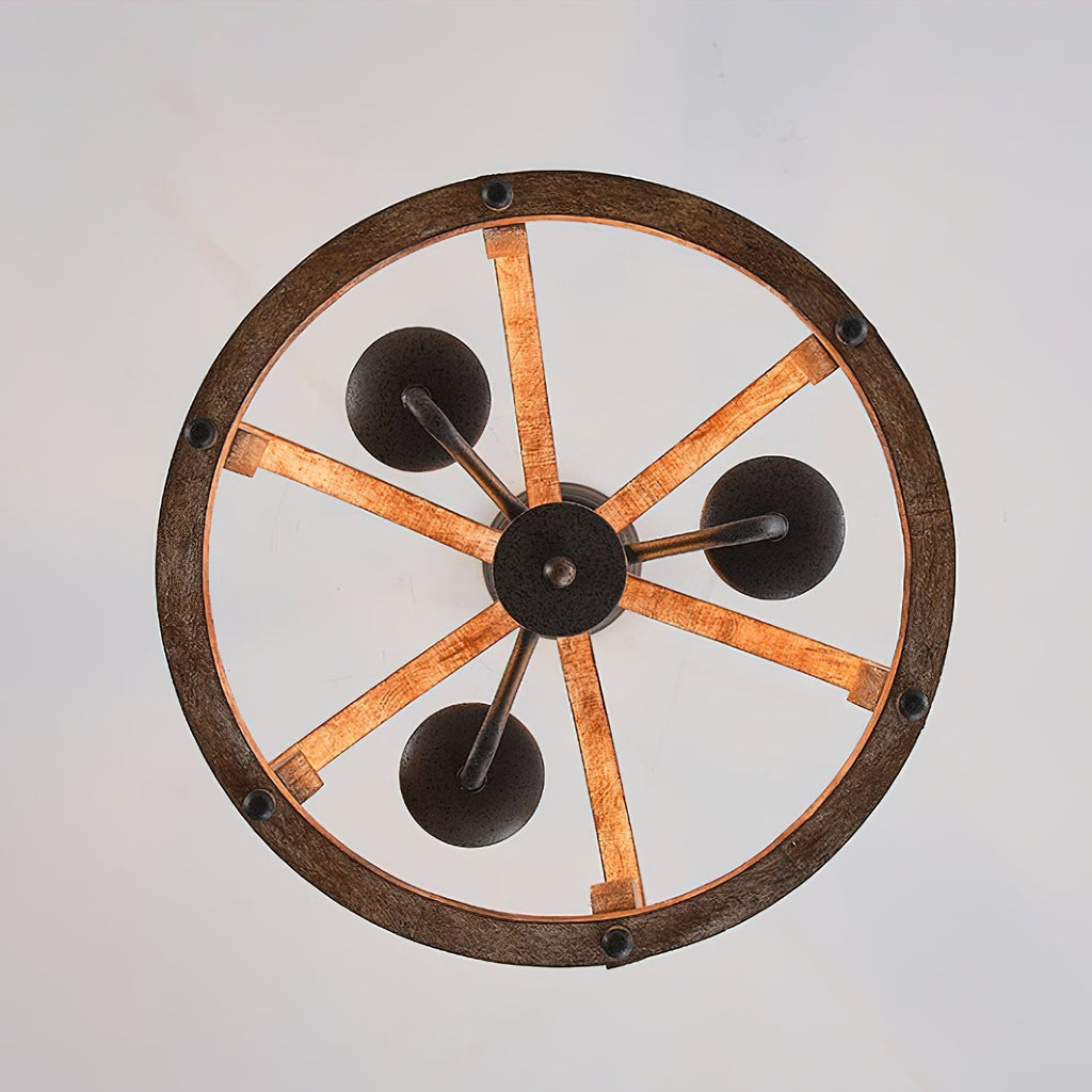 Vivinir Suspension Vintage Industrielle Aura Farmhouse en Bois et Métal - Neutralighting