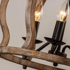 Vivinir Suspension Vintage Industrielle Aura Farmhouse en Bois et Métal - Neutralighting