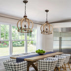 Vivinir Suspension Vintage Industrielle Aura Farmhouse en Bois et Métal - Neutralighting