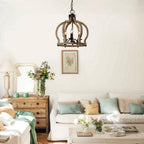 Vivinir Suspension Vintage Industrielle Aura Farmhouse en Bois et Métal - Neutralighting