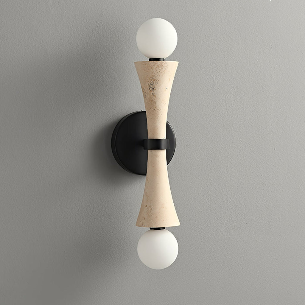 Oloriel Applique Murale Sculpturale en Travertin Élégante - Neutralighting