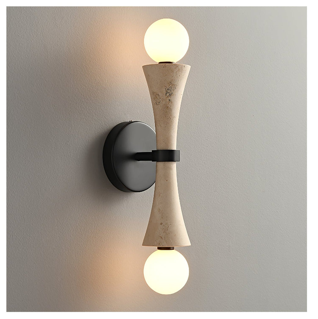 Oloriel Applique Murale Sculpturale en Travertin Élégante - Neutralighting
