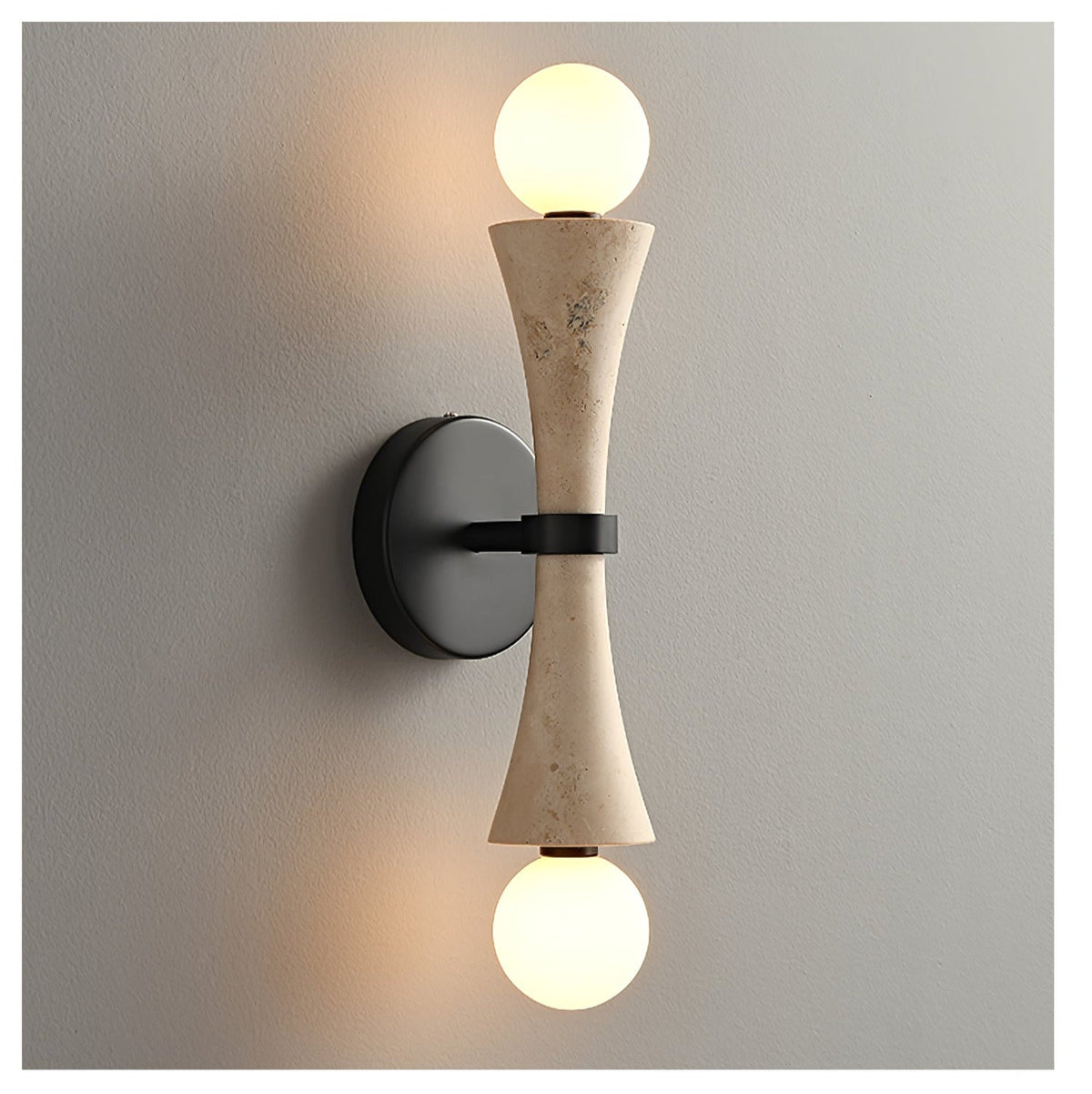 Oloriel Applique Murale Sculpturale en Travertin Élégante - Neutralighting