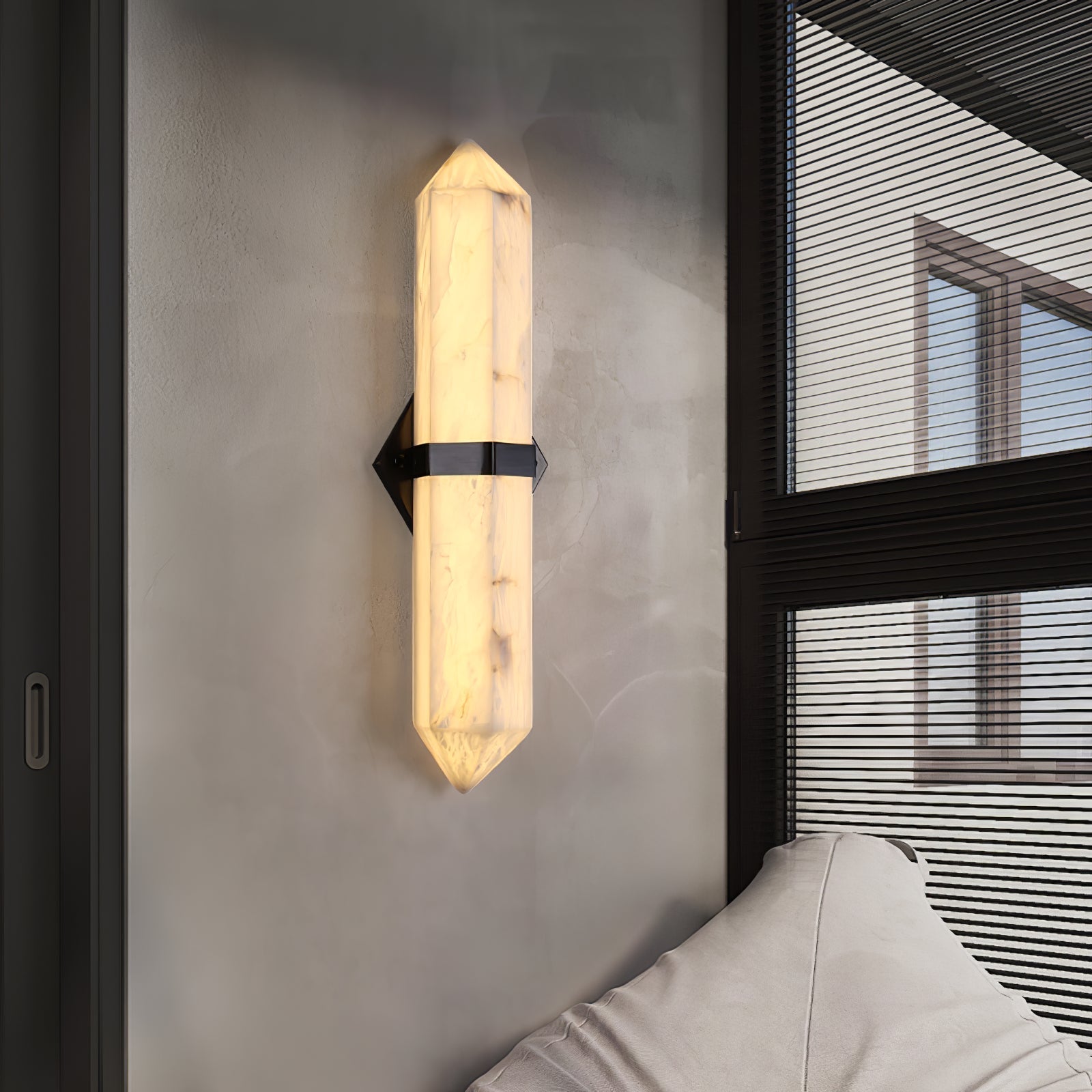 Lustra Applique Murale Alabastre Laiton pour Chambre - Neutralighting