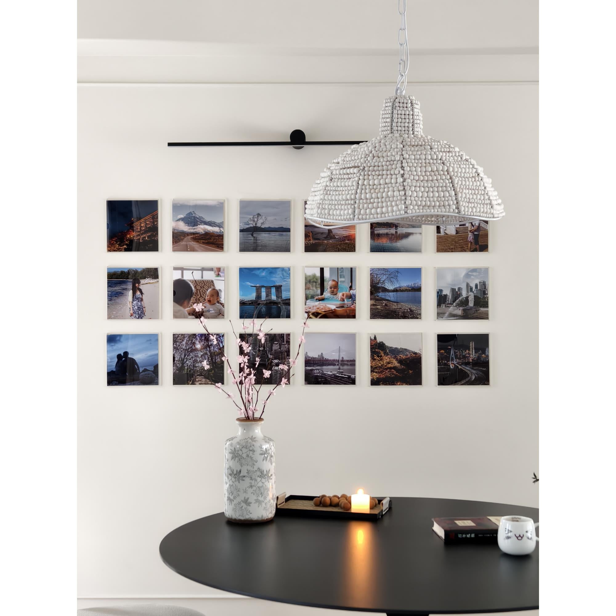 Veliraris Suspension Postmoderne en Métal et Bois De Luxe - Neutralighting
