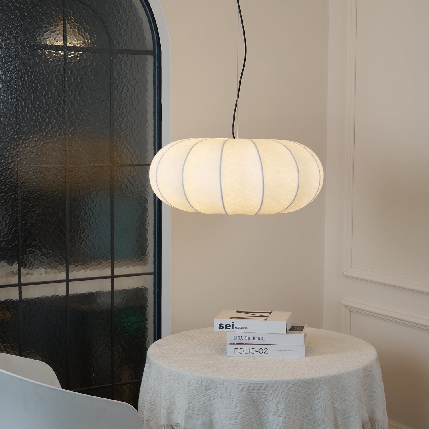 Kiyo Suspension Citrouille en Soie - Neutralighting