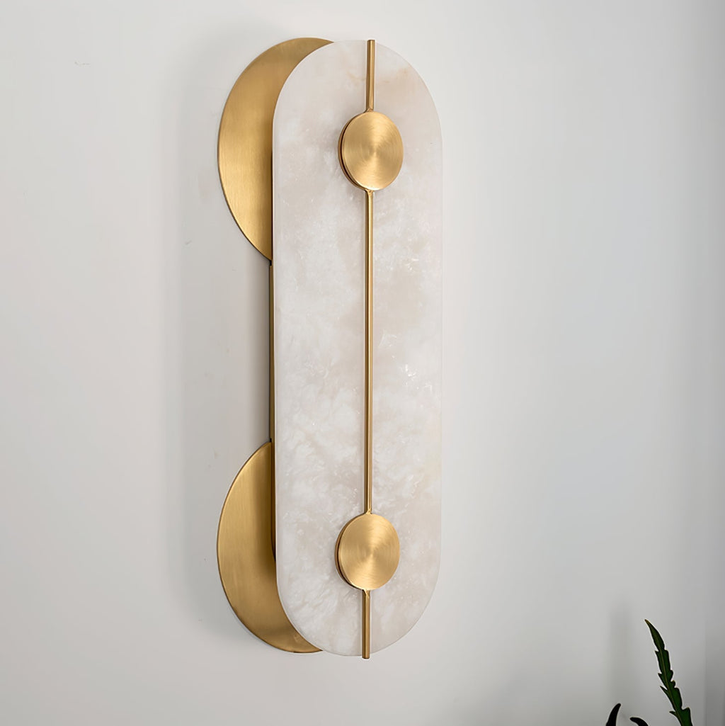 Selene Applique Murale Moderne en Albâtre et Laiton - Neutralighting
