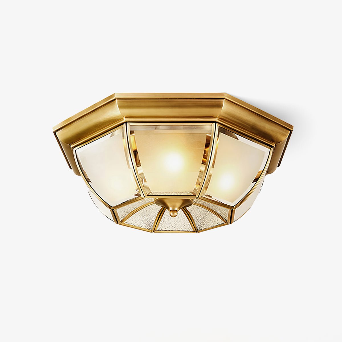 Alirora Lampe de Plafond Laiton Verre - Neutralighting