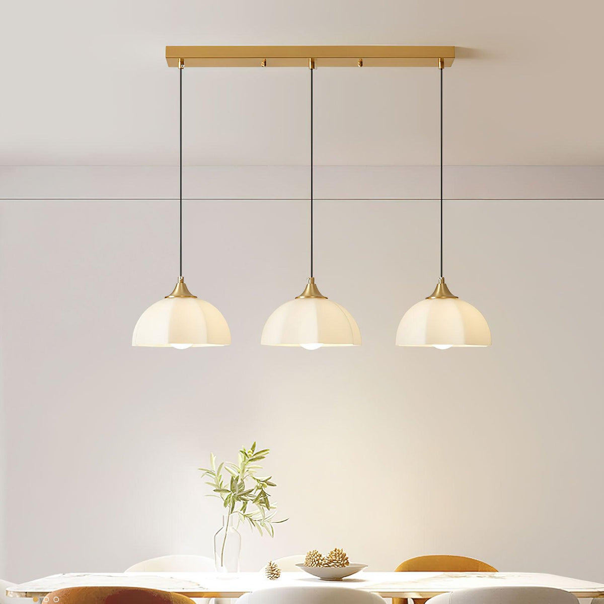 Lustra Chandelier Bol En Verre Octagonal Cuivre Français - Neutralighting