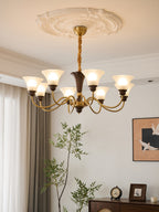 Ciphaen Chandelier en Bois et Verre Vintage - Neutralighting