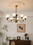 Ciphaen Chandelier en Bois et Verre Vintage - Neutralighting