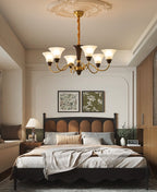 Ciphaen Chandelier en Bois et Verre Vintage - Neutralighting