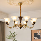 Ciphaen Chandelier en Bois et Verre Vintage - Neutralighting