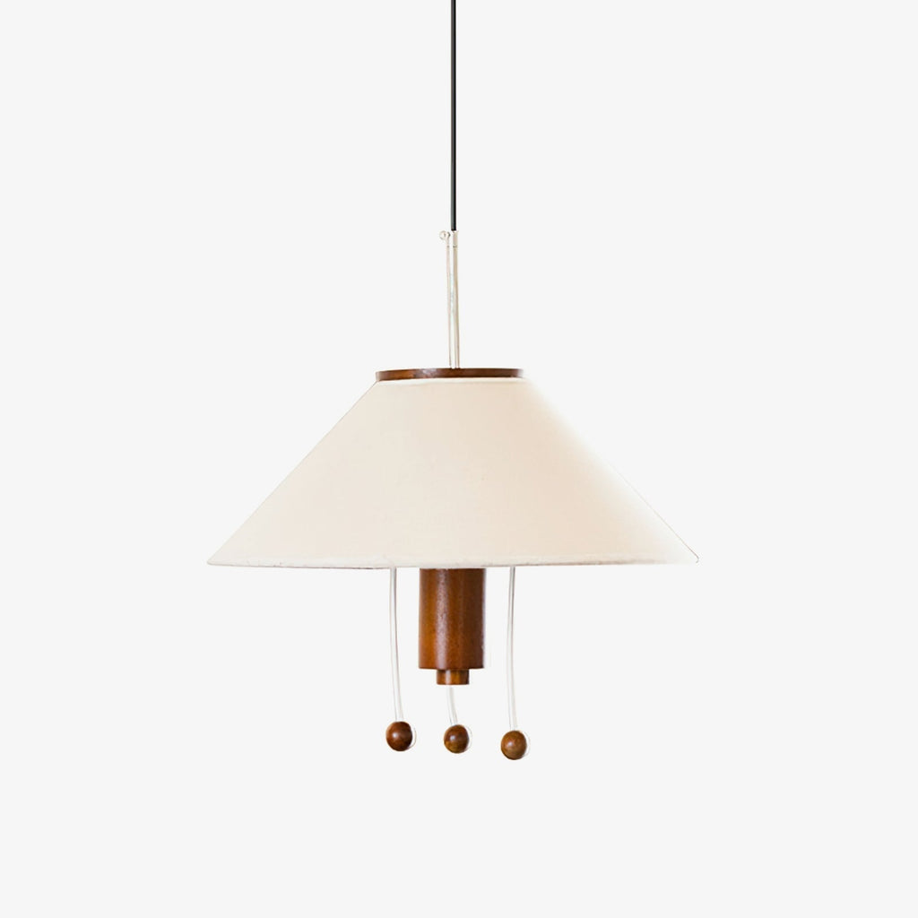 Zathee Nordic Art Classique Bois Tissu Pendentif Lampe - Neutralighting