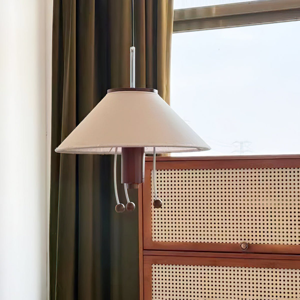 Zathee Nordic Art Classique Bois Tissu Pendentif Lampe - Neutralighting