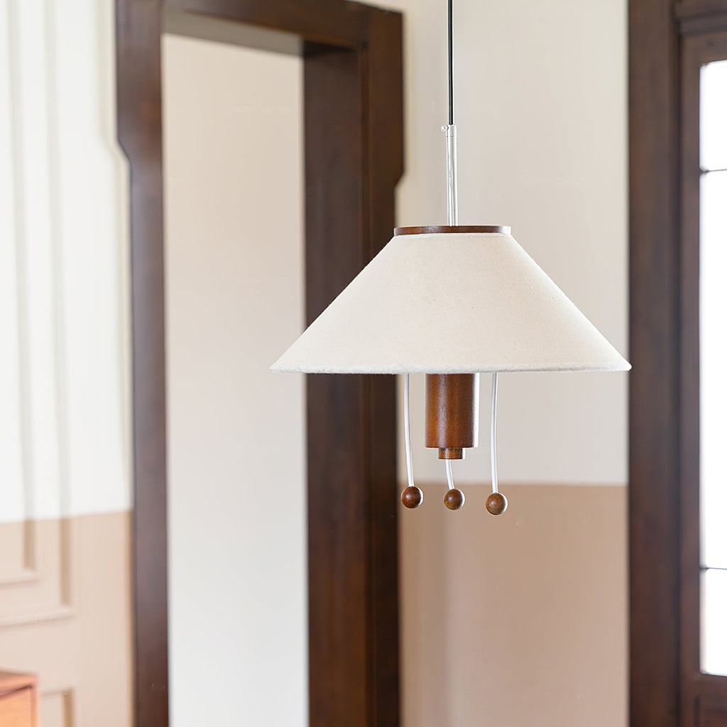 Zathee Nordic Art Classique Bois Tissu Pendentif Lampe - Neutralighting