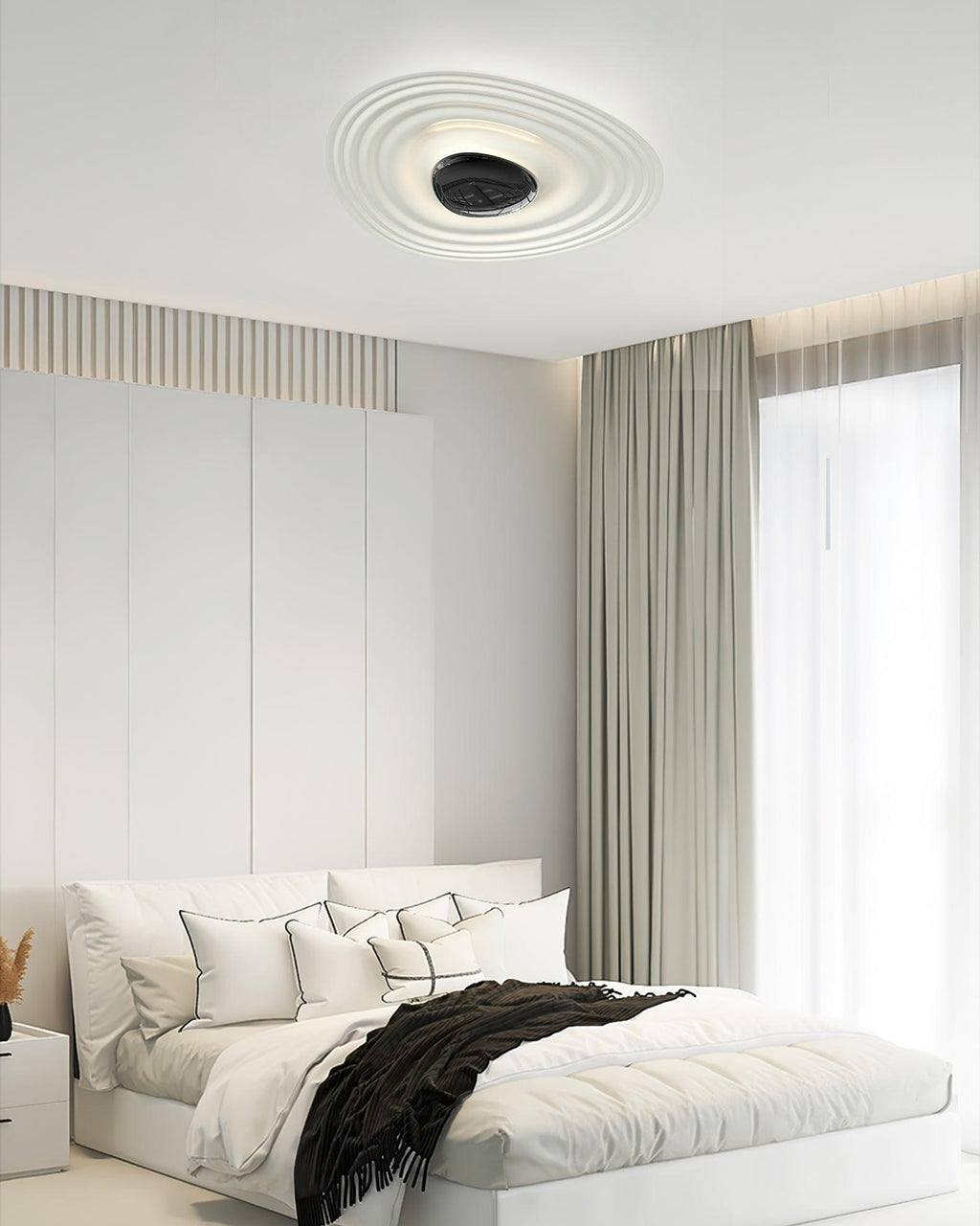 Solara Plafonnier Ripple Ring Sculptural Moderne - Neutralighting