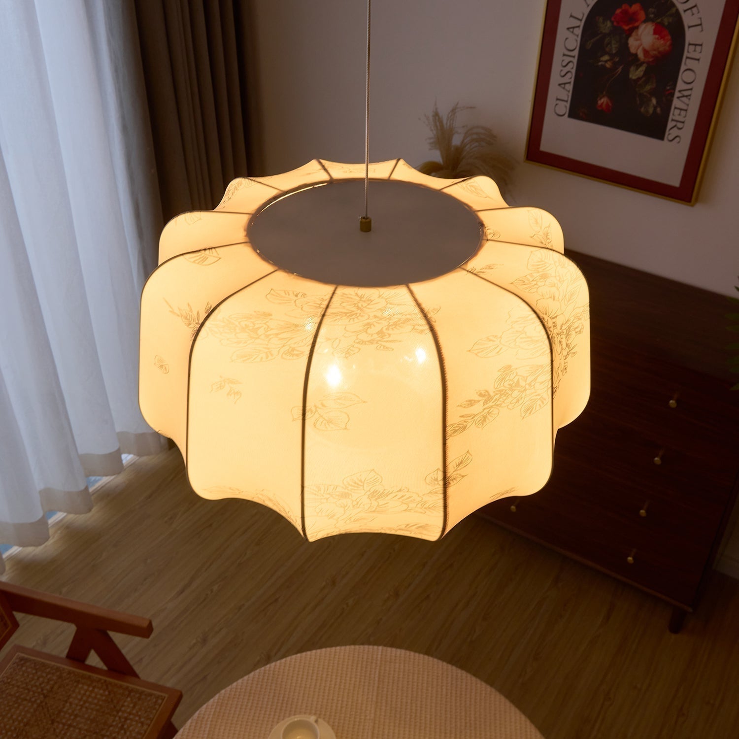 Valera Lampe Pendante en Bois et Tissu - Neutralighting