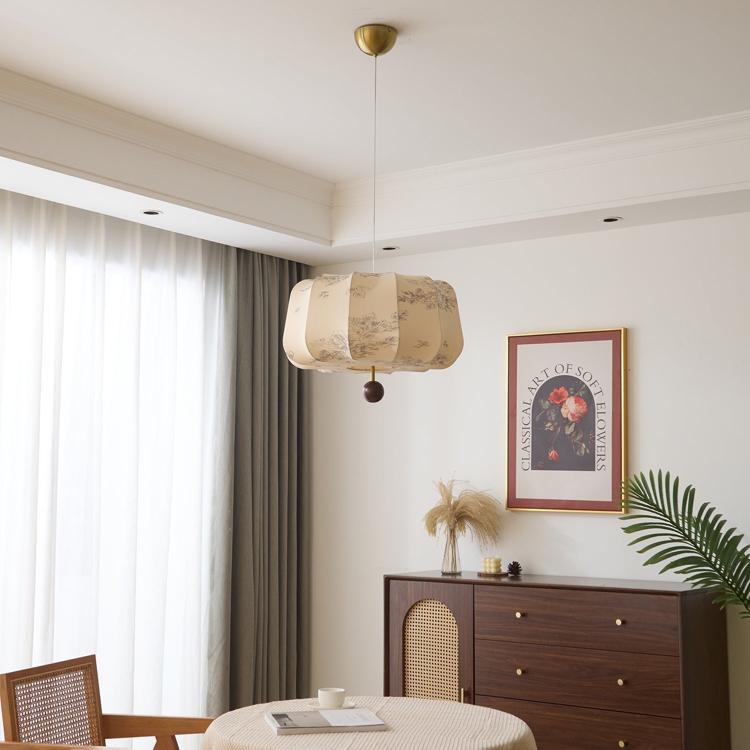 Valera Lampe Pendante en Bois et Tissu - Neutralighting