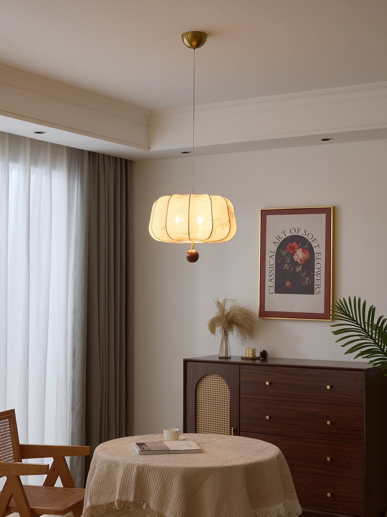 Valera Lampe Pendante en Bois et Tissu - Neutralighting