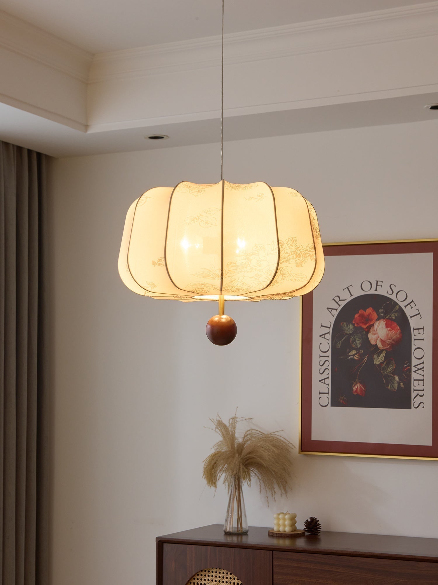 Valera Lampe Pendante en Bois et Tissu - Neutralighting