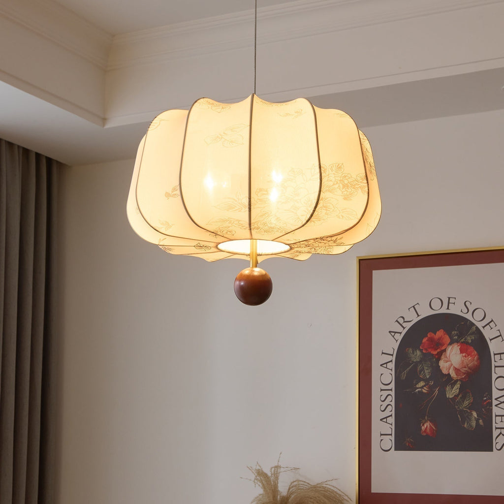 Valera Lampe Pendante en Bois et Tissu - Neutralighting