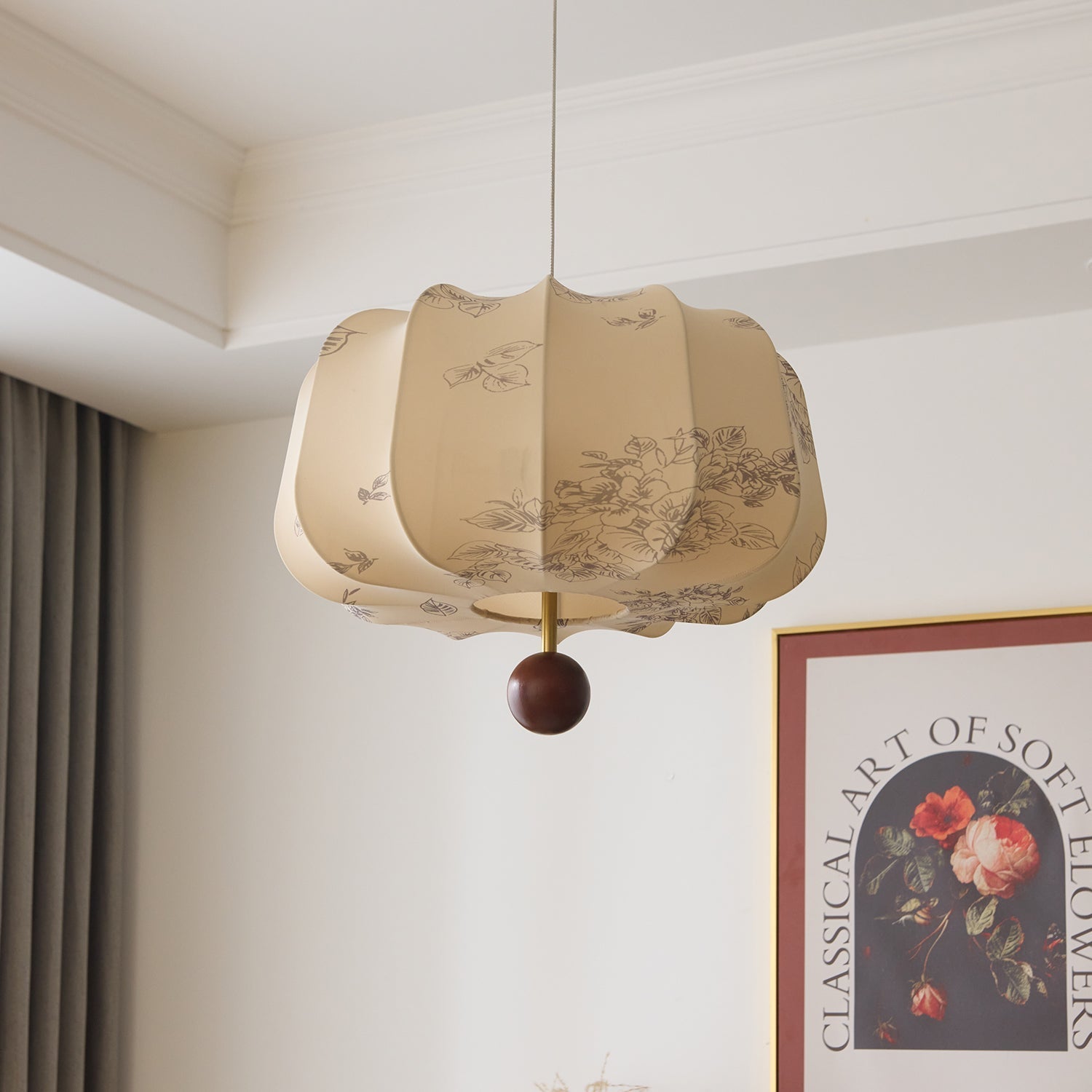 Valera Lampe Pendante en Bois et Tissu - Neutralighting