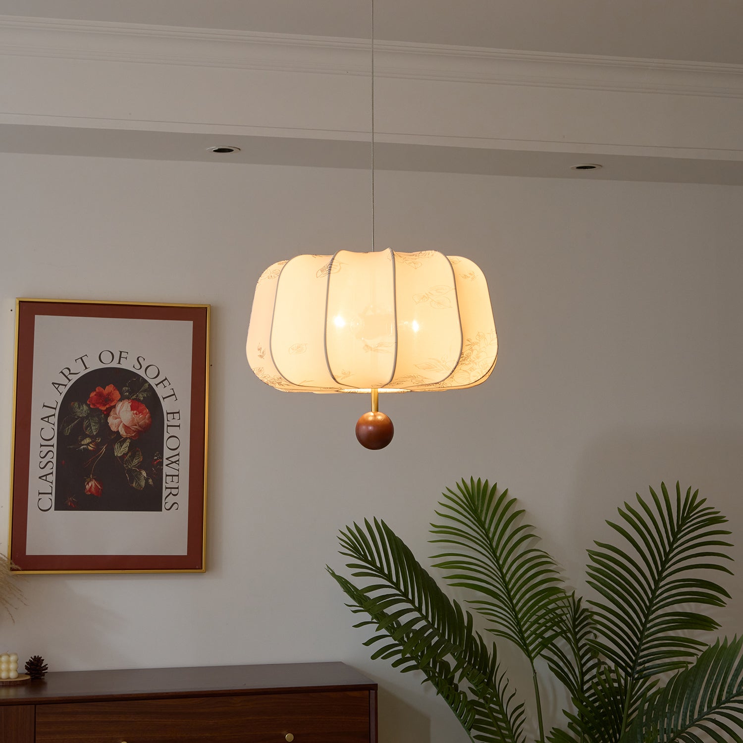 Valera Lampe Pendante en Bois et Tissu - Neutralighting