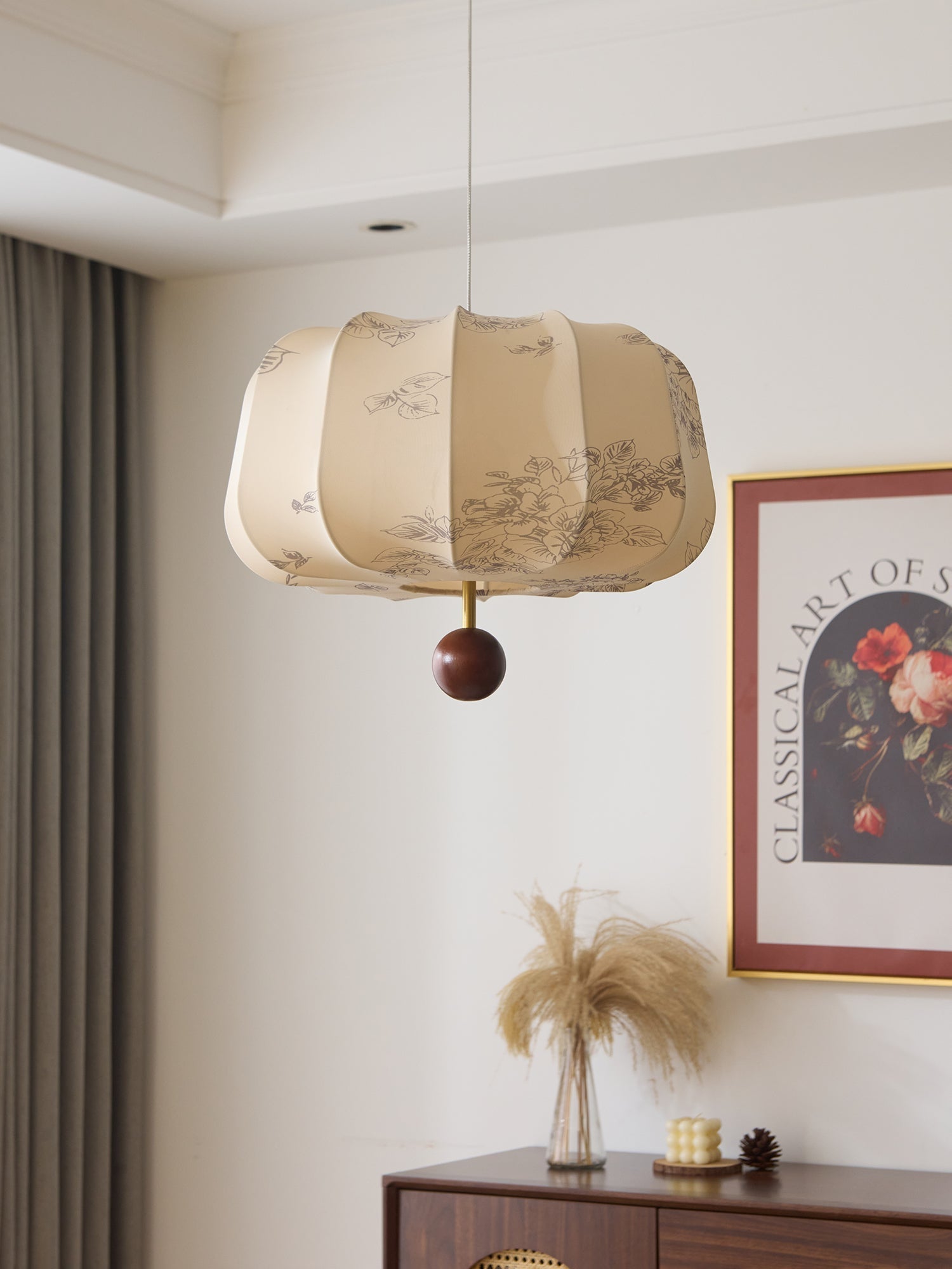 Valera Lampe Pendante en Bois et Tissu - Neutralighting