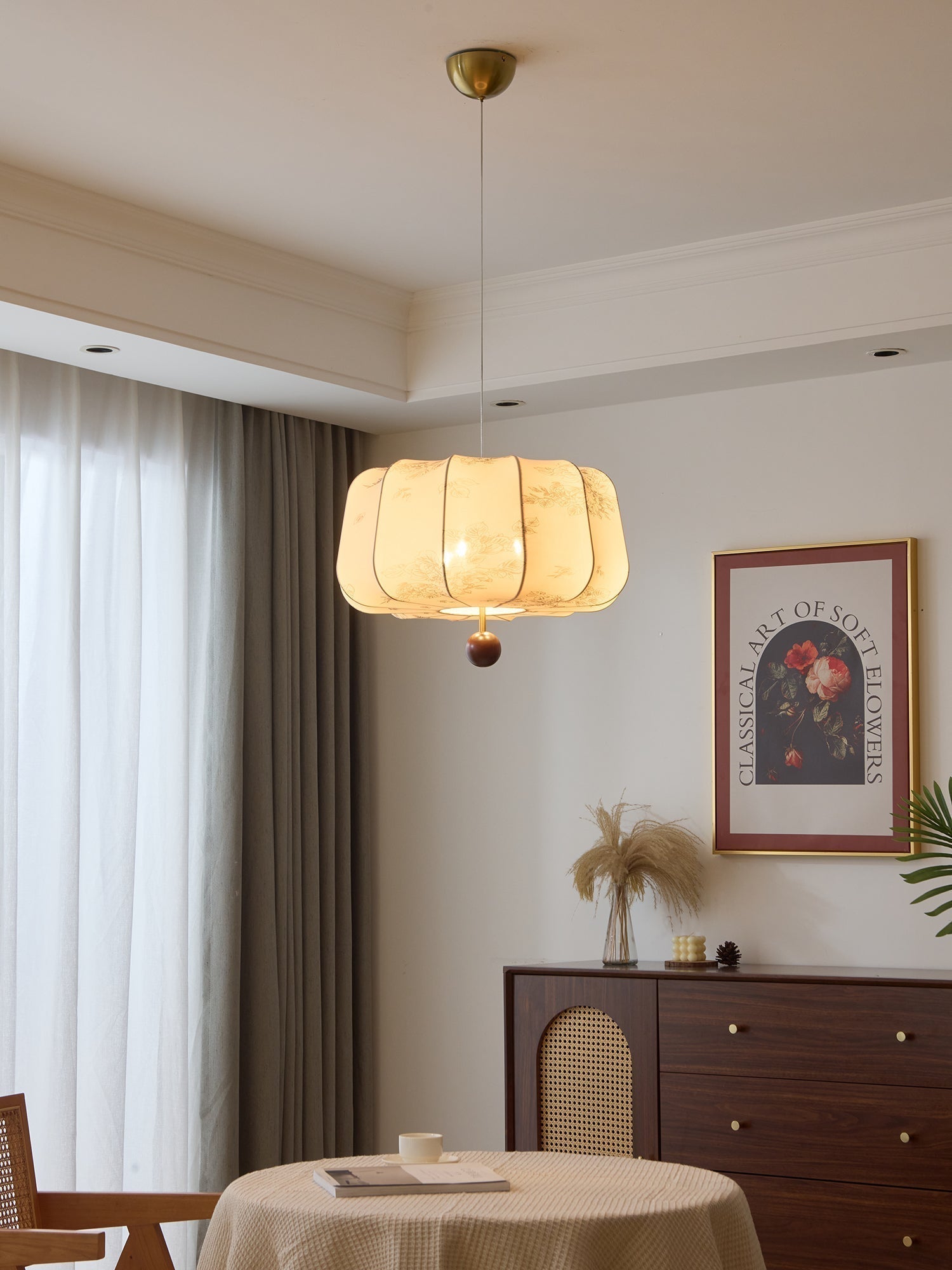 Valera Lampe Pendante en Bois et Tissu - Neutralighting