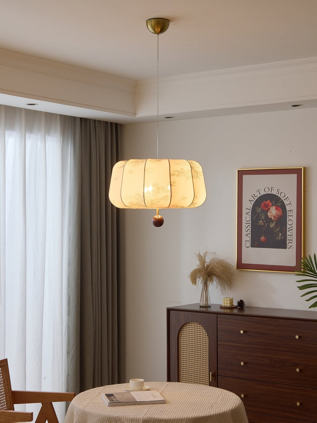 Valera Lampe Pendante en Bois et Tissu - Neutralighting