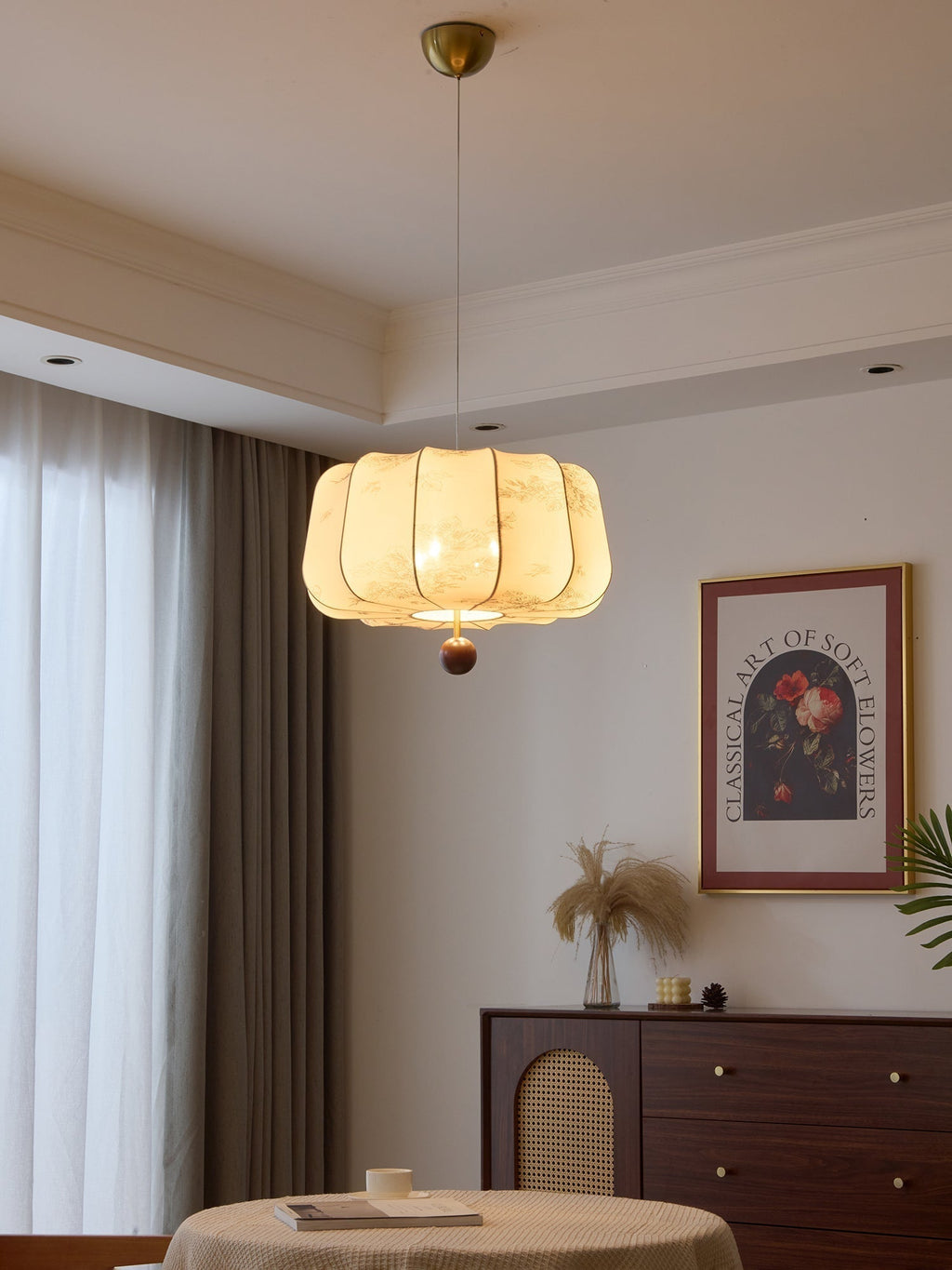 Valera Lampe Pendante en Bois et Tissu - Neutralighting