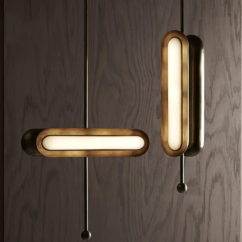 Lyvinaris Suspension linéaire géométrique en laiton - Neutralighting