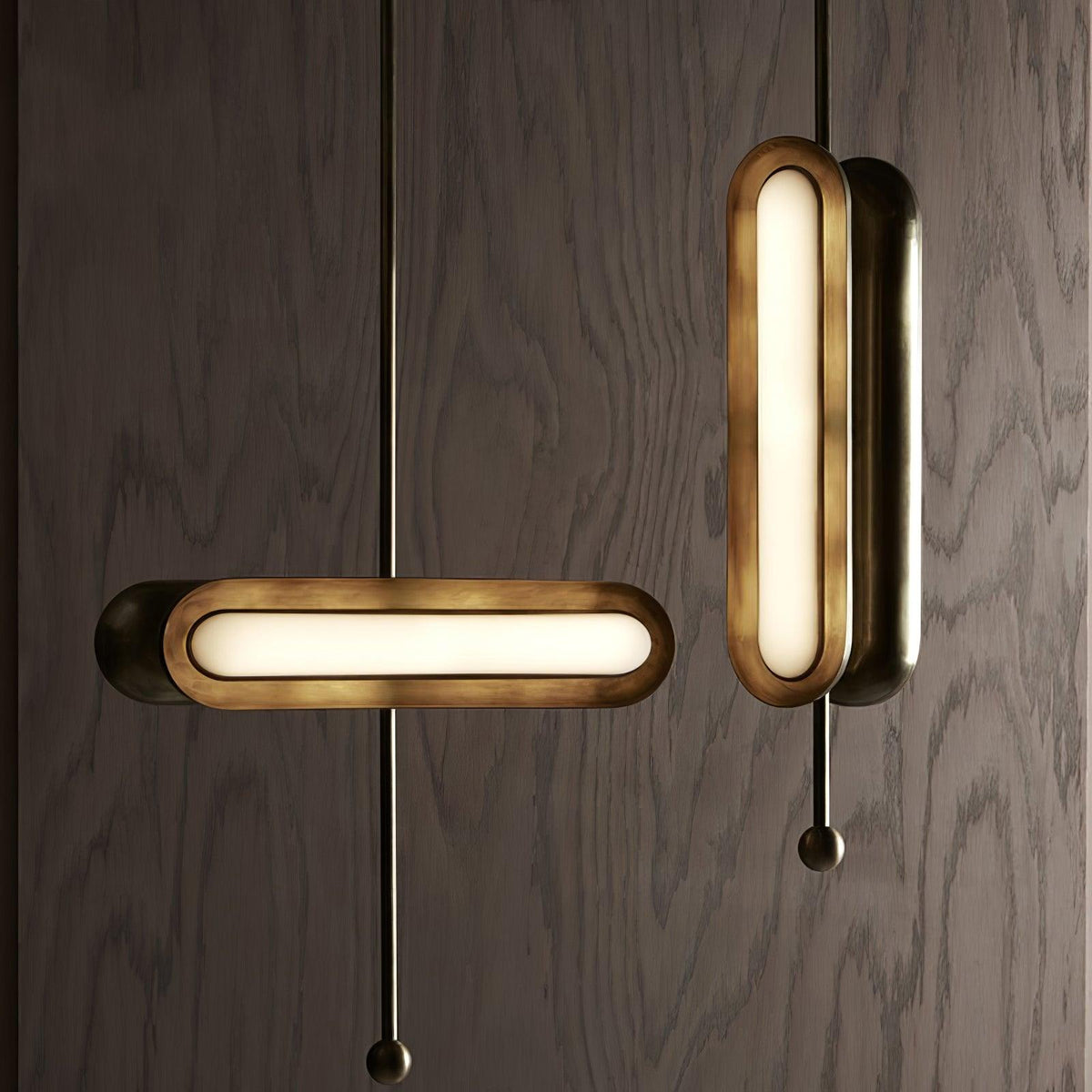 Lyvinaris Suspension linéaire géométrique en laiton - Neutralighting