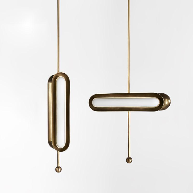 Lyvinaris Suspension linéaire géométrique en laiton - Neutralighting