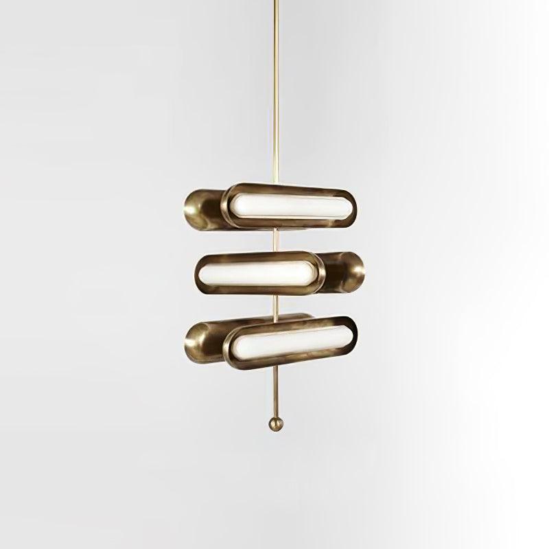 Lyvinaris Suspension linéaire géométrique en laiton - Neutralighting